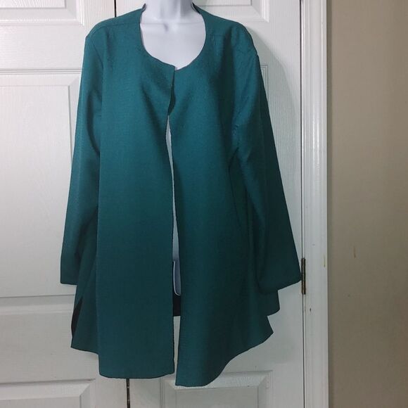 Catherines Reversible Open Front lightweight jacket  Sz 1X (18/20W) - Picture 1 of 7